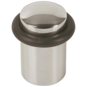 Paracolpo autoadesivo Fix-o-moll in acciaio inox con anello in gomma, colore argento.