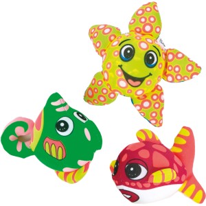 Happy People Bombes à eau animaux en éponge, 3 peluches colorées pour jeux d'eau.