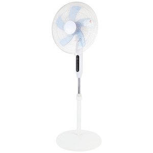 Ventilateur sur pied blanc SV 55-41 Cool Air, Ø 43 cm, hauteur 130 cm. Ventilateur avec écran LED.