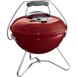 Weber Barbecue à charbon Smokey Joe Premium, Ø 37 cm, Crimson. Barbecue compact pour les déplacements.