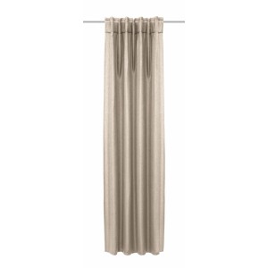 Sciarpa ad anello beige Uni Dimout, 245x135 cm, tenda per finestra con passanti nascosti.