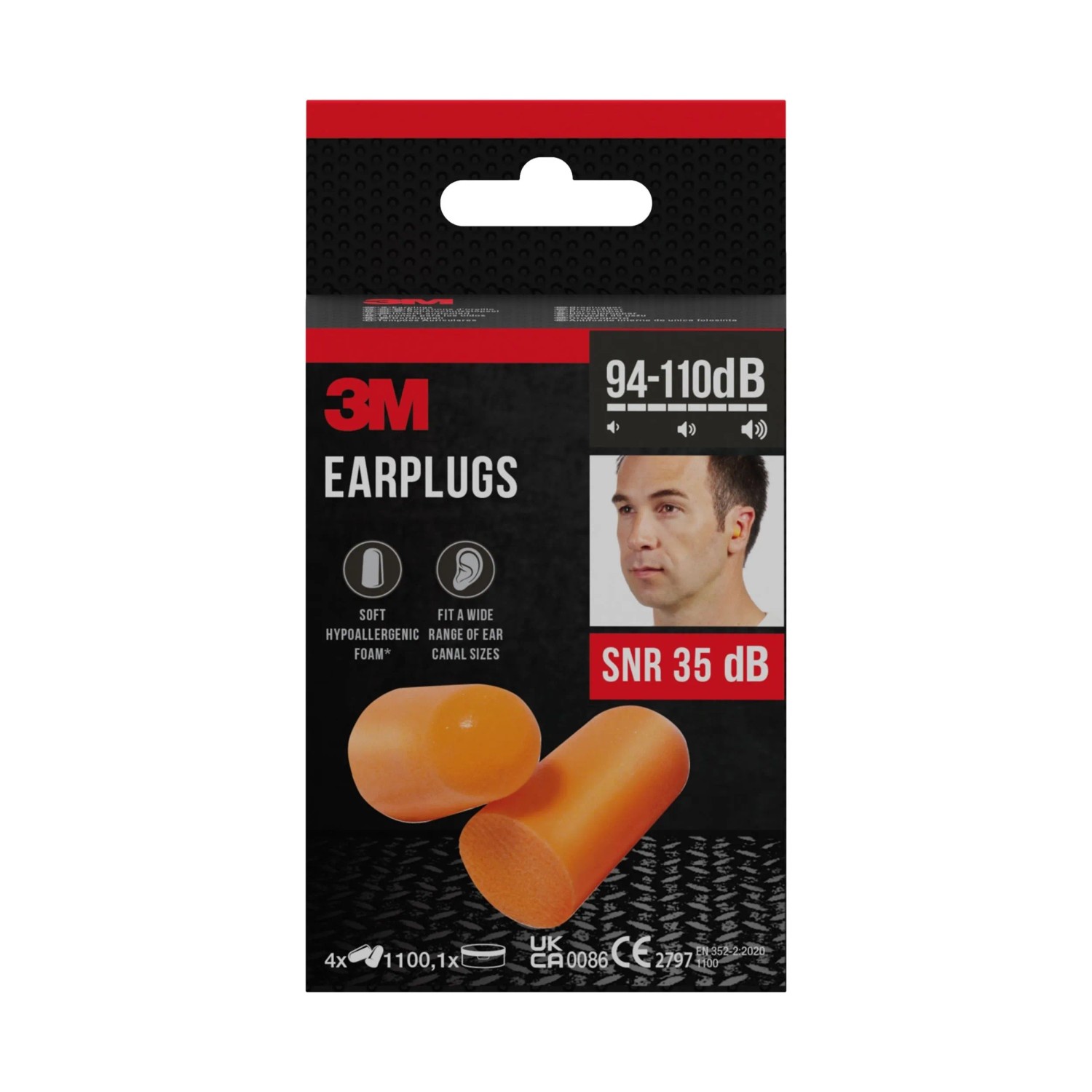 Tappi per orecchie Scudo filtro auricolare classico snr 36 db 7-12mm 5 paia