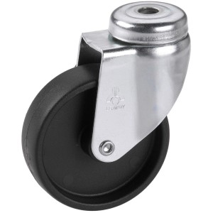 Doerner + Helmer Lenkrolle, 5 cm, mit Rückenloch, Stahl verzinkt, für Möbel und Geräte.