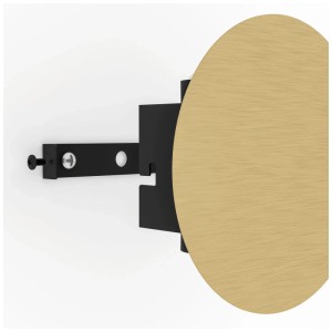 Eglo LED lampada da parete Talamello, alluminio oro, Ø 15 cm, dettaglio del fissaggio a parete.