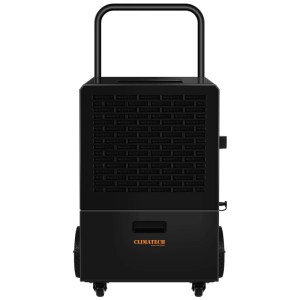 Déshumidificateur industriel noir Climatech YGH-60D avec poignée et roulettes.
