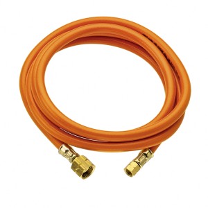 Tuyau de gaz propane orange Rothenberger, longueur 2,5 m, avec raccords 2 x 3/8L.