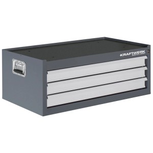 Coffre à outils Kraftwerk avec 3 tiroirs pour servante d'atelier BT900, gris.