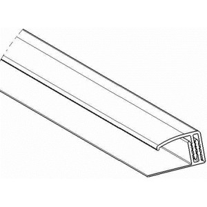 Profilo terminale a clip Grosfillex, bianco, per pannelli da 5-8 mm.