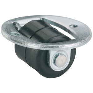 Roulette pour meubles Doerner + Helmer, lot de 2, tôle d'acier galvanisée, roue en plastique.