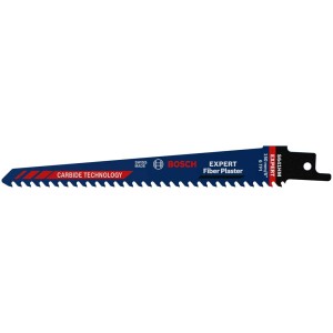 Lame de scie sabre Bosch Expert S641 HM Fiber Plaster, adaptée aux panneaux de fibres-ciment et aux plaques de plâtre.