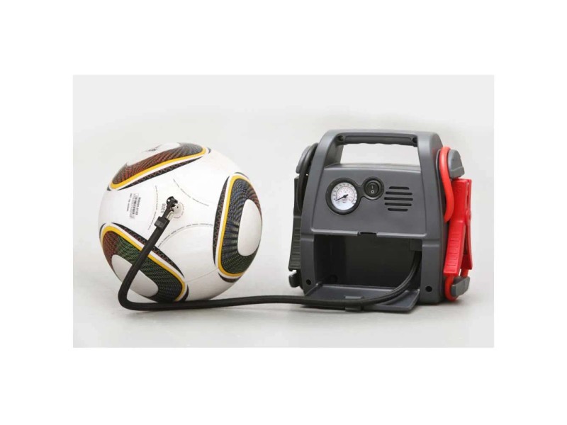 Cartrend Power Station - Starthilfe Für Diesel/Benziner Bis 3.0L, Lithium-Ionen, 12V/230V, Mit Kompressor & LED