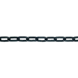 Schwarze Zierkette, Ø 3 mm, aus Stahl, gehämmert, für Bootstechnik und Dekoration.