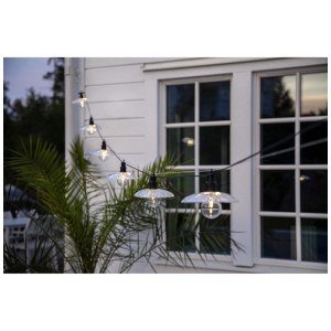 Guirlande lumineuse LED Star Trading Glassy Light avec 6 LED blanc chaud, idéale pour l'intérieur et l'extérieur.