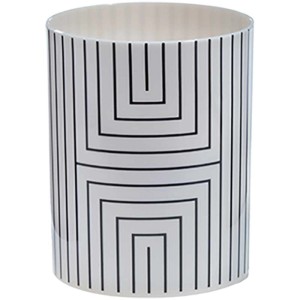 Spirella Graphic Bianco-Nero, moderno bicchiere portaspazzolino con motivo grafico.