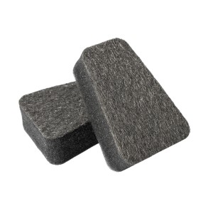 Spugna in lana d'acciaio Aduro Easy Clean per stufe, 2 pezzi, per la pulizia del vetro.