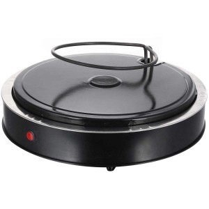 Emerio Pizzarette Pizzaofen für 6 Personen, mit Terrakotta-Haube und emailliertem Backblech.