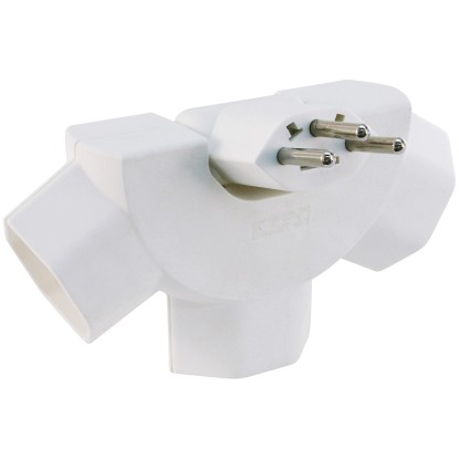 Steko-Abzweigstecker 3 x T13 Peacock Sternform kippbar