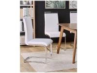 Beliani Chaise  Greedin simili cuir blanc set de 2
