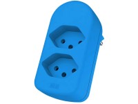 Max Hauri Abzweigstecker 2 x T13 drehbar Blau