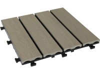 Klickfliese WPC Holzoptik Hellgrau 30 cm x 30 cm / 6 Stk.