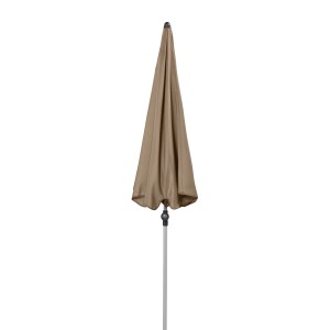 Ombrellone da mercato Doppler greige chiuso (Ø 200 cm) con apertura manuale. Categoria: Ombrelloni da mercato.