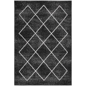 Andiamo Teppich Bolonia Anthrazit, 160x235 cm, mit Rautenmuster. Moderner Webteppich für Wohnräume.