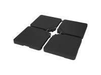 Beschwerplatten Kunststoff Schwarz befüllbar (HxBxT) 6 x 50 x 50 cm / 4 Stk.
