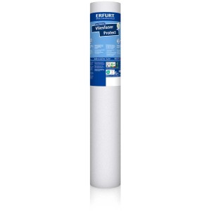 Rouleau de papier peint intissé Erfurt Protect 210, à peindre, avec texture sablée.