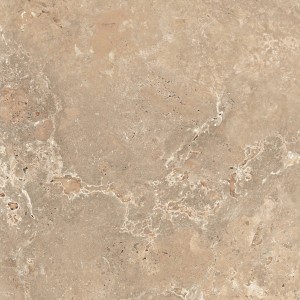 Piastrella per pavimento Travertino crema opaco, 60x60 cm, effetto marmo per interni.