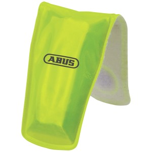 Lumière LED jaune Abus Lumino EasyMagnet pour vélos, avec fermeture magnétique.