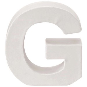 Lettre G en carton, hauteur 10 cm, idéale pour le bricolage et la décoration.