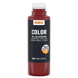 OBI Color Voll- und Abtönfarbe, 500 ml, Dunkelrot, für Innen- und Außenbereich.