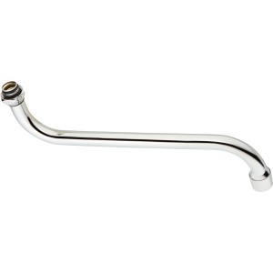Bocca a S da 200 mm in ottone cromato per rubinetti lavabo e cucina.