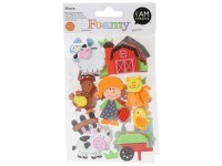 I am Creative 3D-Sticker Bauernhof Schaumstoff 20 Stk.