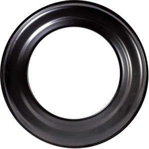 Rosace pour tuyau de poêle Firefix, 150 mm, noire, pour conduits de cheminée et poêles.