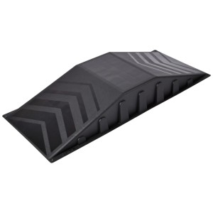 Rampa da skate Starplast nera in plastica, adatta per skateboard, pattini in linea, scooter e BMX.