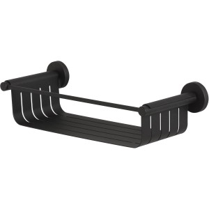 Étagère de douche noire Tiger Boston en acier inoxydable pour salle de bain et douche.