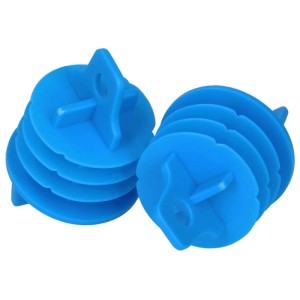 Deux bouchons d'étanchéité bleus M32 pour goulottes de câbles, lot de 10 pièces.