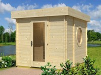 FinnTherm Gartensauna Cubus-70 B Naturbelassen 264 cm x 321 cm Wandstärke 70 mm FinnTherm Gartensauna Cubus-70 B Naturbelassen 264 cm x 321 cm Wandstärke 70 mm