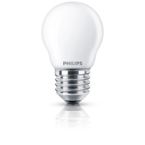 Philips LED-Glühbirne Tropfenform, E27, 40W, 2700K, matt, ultraeffizient.