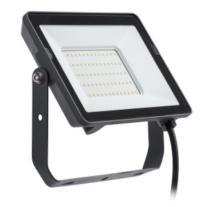 Faro LED Philips Projectline nero, 20W, 3000K, IP65, per giardino, cortile e vialetto.
