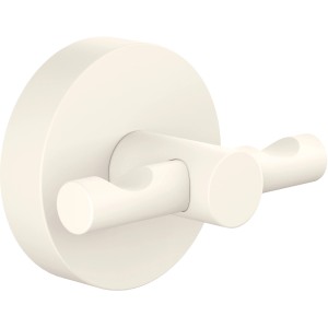 Tesa Moon White Bademantelhaken, weiß matt, zur Wandmontage im Badezimmer.
