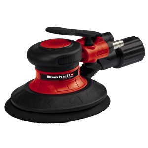 Levigatrice rotorbitale pneumatica Einhell TC-PE 150 per compressori, rossa e nera.