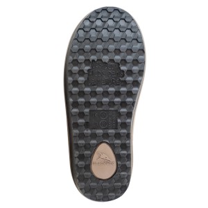 Sohle des Blackfox Stiefel Cheyennetoo Limited Graubraun Gr. 38/39 mit Profil und Blackfox Logo.