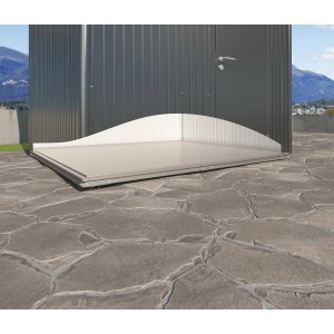 Fondation Biohort Smartbase pour abri de jardin, 186x150x10cm, avec pieds réglables pour compenser les inégalités.