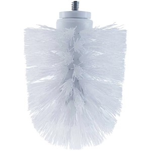 Tête de brosse de rechange WC Diaqua blanche, 8 cm de diamètre, pour brosses WC.