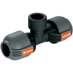 Gardena Raccord en T 25 mm x 19 mm pour systèmes d'arrosage, pour connecter les tuyaux.