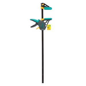 Wolfcraft EHZ Pro morsetto a una mano, utensile di serraggio con impugnatura ergonomica e forza di serraggio fino a 120 kg.