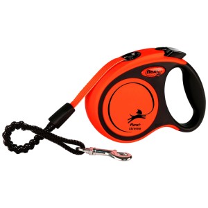 Guinzaglio per cani Trixie Flexi Xtreme, XS, 3m, cintura, nero-arancio. Comodo guinzaglio avvolgibile per cani di piccola taglia.