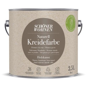 Schöner Wohnen pittura a gesso Naturell Holzkunst, pittura murale opaca in un secchio.